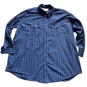 Men’s Plaid long sleeve Button up size 4XLT